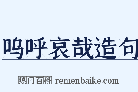 呜呼哀哉造句是什么意思的图片